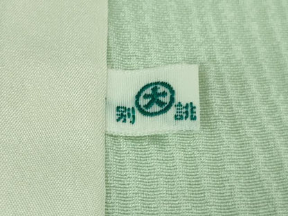 平和屋本店■極上　訪問着　単衣　胡蝶蘭　白緑色地　銀彩　大丸扱い　ロング丈　逸品　未使用　DZAB0321kh5