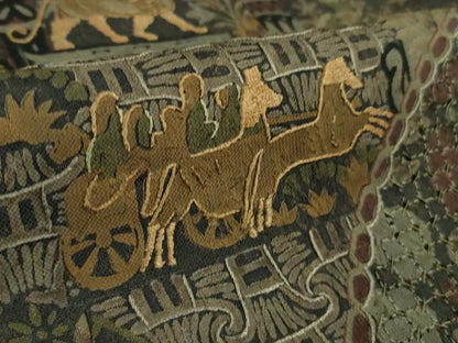 平和屋本店■極上　中国三大刺繍　スワトウ刺繍　汕頭刺繍　訪問着　エジプト壁画文様　逸品　DZAB0337kh5