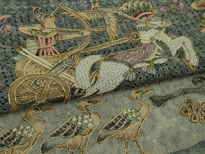 平和屋本店■極上　中国三大刺繍　スワトウ刺繍 汕頭刺繍　総刺繍　訪問着　エジプト壁画文様　金糸　小田急百貨店扱い　逸品　DZAB0338kh5