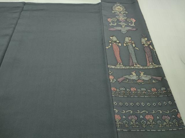 平和屋本店■極上　中国三大刺繍　スワトウ刺繍 汕頭刺繍　総刺繍　訪問着　エジプト壁画文様　金糸　小田急百貨店扱い　逸品　DZAB0338kh5