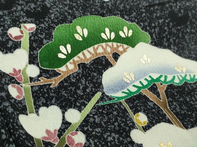平和屋本店■極上　人間国宝　羽田登喜男　TOKIOetTOKI　訪問着　鴛鴦　雪持ち　松竹梅　暈し染め　金銀彩　逸品　DZAB0348kh5