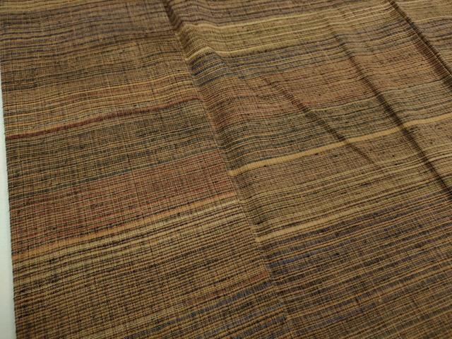 平和屋本店■極上　郡上紬　草木染　たとう紙付き　逸品　DZAB0351kh5