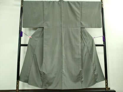 平和屋着物▽極上 男性 お召 単衣 縞 逸品 DZAB0352kh5
