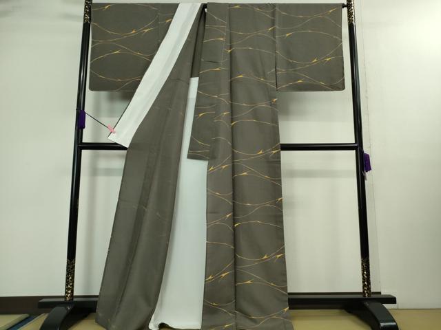 平和屋本店■希少 夏物 石川県指定無形文化財 夏牛首紬 白山工房 手織り 京都染織メーカー・貴久樹謹製 証紙付き 逸品 未使用DZAB0358kh5