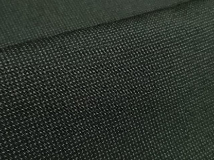 平和屋着物▽極上 染士：服部光擴 江戸小紋 単衣 極型小紋 角通し 墨色×鈍色 反端付き 逸品 未使用 DZAB0359kh5