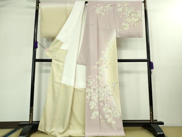 平和屋本店■極上　訪問着　胡蝶蘭　暈し染め　逸品　DZAB0363kh5