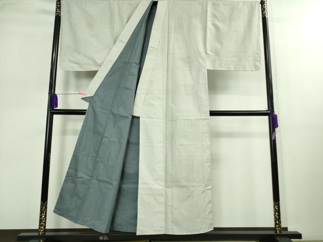 平和屋本店○極上 男性 本場大島紬 キングサイズ 白大島 100亀甲 総詰め