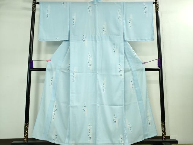 平和屋着物＊極上 夏物 小紋 花唐草文 銀彩 やまと誂製 洗える着物 逸品 未使用 DZAB0378kh5