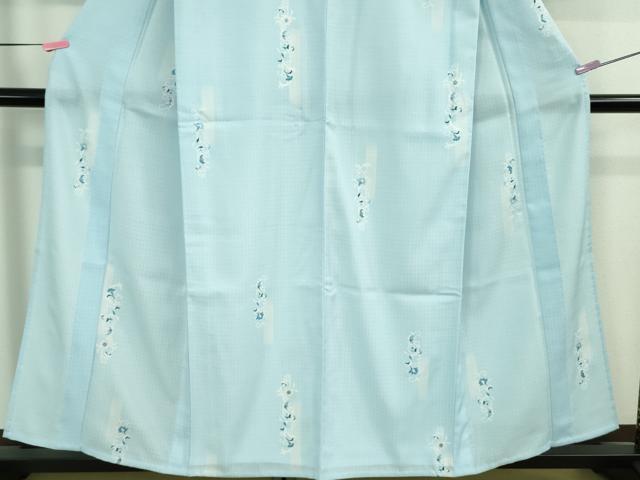 平和屋着物＊極上 夏物 小紋 花唐草文 銀彩 やまと誂製 洗える着物 逸品 未使用 DZAB0378kh5