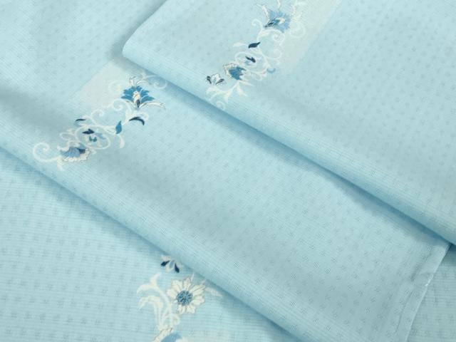 平和屋着物＊極上 夏物 小紋 花唐草文 銀彩 やまと誂製 洗える着物 逸品 未使用 DZAB0378kh5