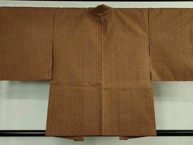 平和屋本店■極上　山下八百子　本場黄八丈　紬・羽織セット　市松綾織　逸品　未使用　DZAB0379kh5