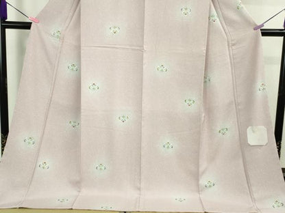 平和屋着物●極上 京友禅の第一人者 松井青々 小紋 草花文 暈し染め 金彩 反端付き ロング丈 逸品 未使用 DZAB0383kh5