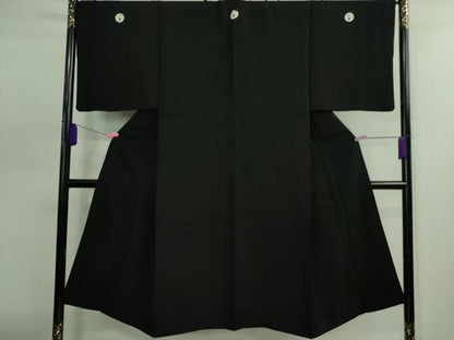 平和屋着物■極上 男性 黒紋付 長羽織セット 逸品 DZAB0392kh5