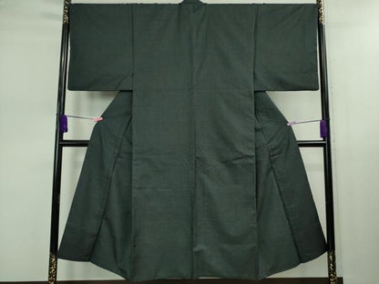 平和屋着物■極上　男性　本場大島紬　アンサンブル　長羽織　濃紺地　逸品　DZAB0400kh5