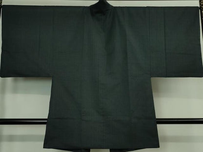平和屋着物■極上　男性　本場大島紬　アンサンブル　長羽織　濃紺地　逸品　DZAB0400kh5