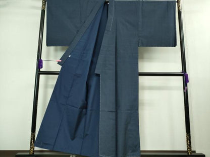 平和屋本店■極上 男性 本場大島紬 アンサンブル キングサイズ 長襦袢(風神雷神)・長羽織セット 窪田謹製 証紙付き 逸品 未使用DZAB0415kh5