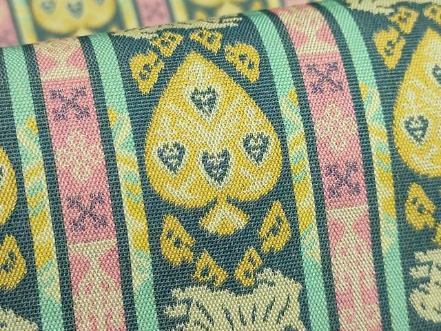 平和屋着物●極上 龍村美術織物 九寸開き名古屋帯 埃及の虎 逸品 DZAB0451kh5