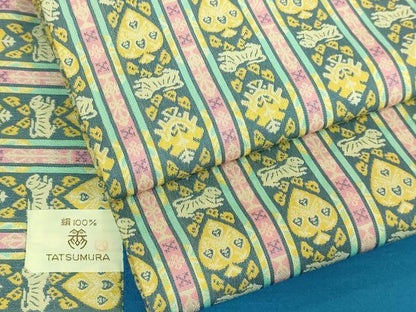 平和屋着物●極上 龍村美術織物 九寸開き名古屋帯 埃及の虎 逸品 DZAB0451kh5