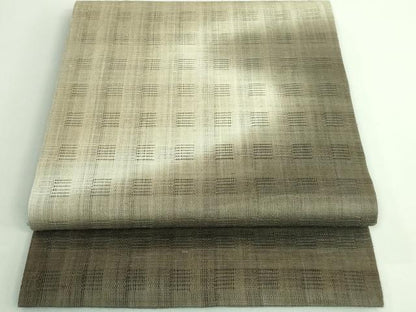平和屋着物＊極上 夏物 九寸開き名古屋帯 霞文 麻 逸品 DZAB0459kh5
