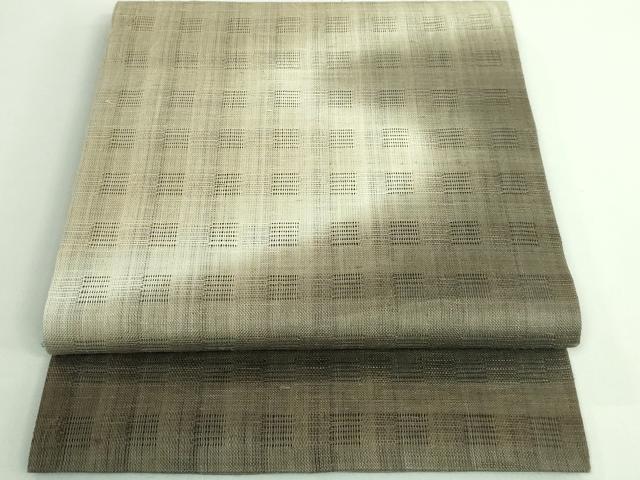 平和屋着物＊極上 夏物 九寸開き名古屋帯 霞文 麻 逸品 DZAB0459kh5