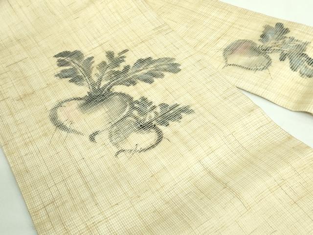 平和屋着物＊極上 夏物 九寸名古屋帯 成り物 カブ 麻 逸品 DZAB0472kh5