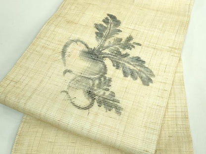 平和屋着物＊極上 夏物 九寸名古屋帯 成り物 カブ 麻 逸品 DZAB0472kh5