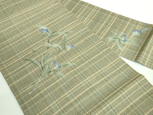 平和屋着物＊極上 夏物 九寸名古屋帯 手描き 枝花文 逸品 DZAB0478kh5