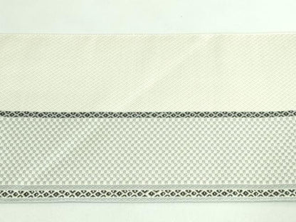 平和屋着物●極上 本場筑前博多織 八寸名古屋帯 舞桜間道 証紙付き 逸品 DZAB0486kh5