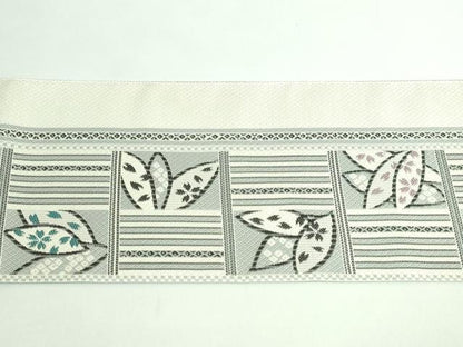 平和屋着物●極上 本場筑前博多織 八寸名古屋帯 舞桜間道 証紙付き 逸品 DZAB0486kh5