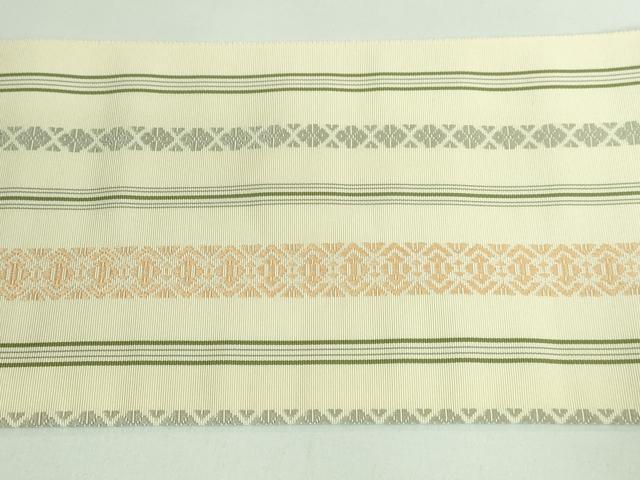 平和屋本店■極上　1897年創業　名門岡野　本場筑前博多織　千年工房　八寸名古屋帯　献上　逸品　DZAB0488kh5