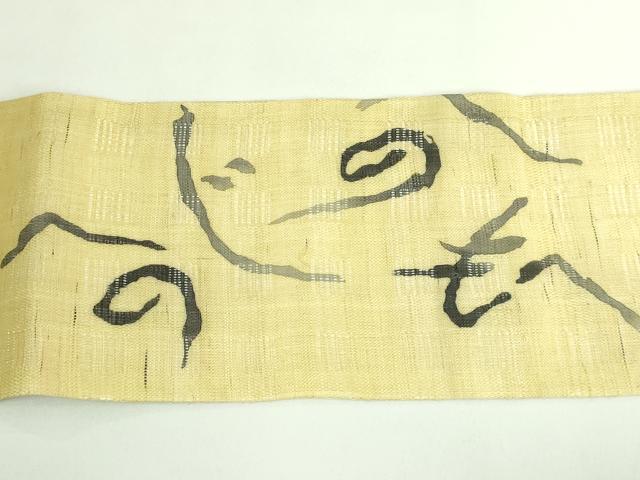 平和屋着物＊極上 夏物 九寸名古屋帯 へのへのもへじ 逸品 DZAB0494kh5