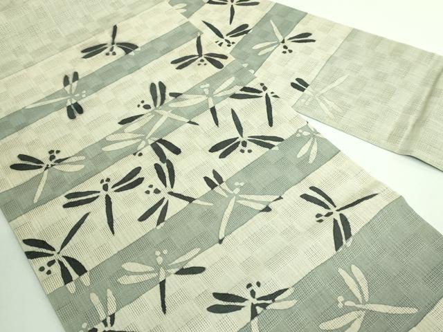 平和屋着物＊極上 夏物 九寸名古屋帯 蜻蛉 トンボ 三越扱い 麻 逸品 DZAB0500kh5