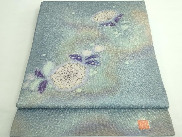 平和屋本店■極上　久保田一竹　幻の辻が花　太鼓柄袋帯　金通し地　逸品　DZAB0523kh5