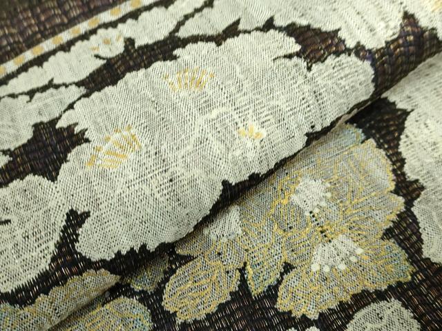 平和屋着物＊極上 夏物 太鼓柄袋帯 花蝶文 金銀彩 逸品 DZAB0525kh5