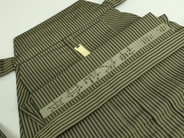 平和屋着物■極上　男性　神代仙台平　馬乗り袴　縞　逸品　DZAB0550kh5