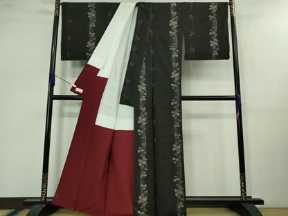平和屋着物●極上 本場大島紬 真綿大島 愛加那絣 9マルキ 古代染色純泥染 牧絹織物謹製 やまと金ラベル 証紙付き 逸品 未使用 DZAB0554kh5