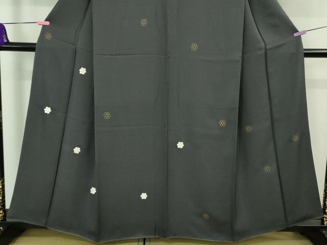 平和屋本店■極上　京都染織メーカー・貴久樹謹製　お召　金彩刺繍　附下調柄取り　青褐色地　ほていや扱い　証紙付き　逸品　DZAB0575kh5