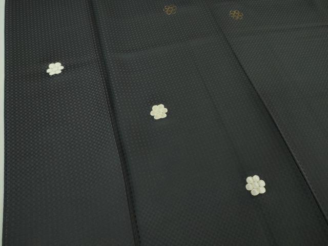 平和屋本店■極上　京都染織メーカー・貴久樹謹製　お召　金彩刺繍　附下調柄取り　青褐色地　ほていや扱い　証紙付き　逸品　DZAB0575kh5