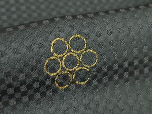 平和屋本店■極上　京都染織メーカー・貴久樹謹製　お召　金彩刺繍　附下調柄取り　青褐色地　ほていや扱い　証紙付き　逸品　DZAB0575kh5
