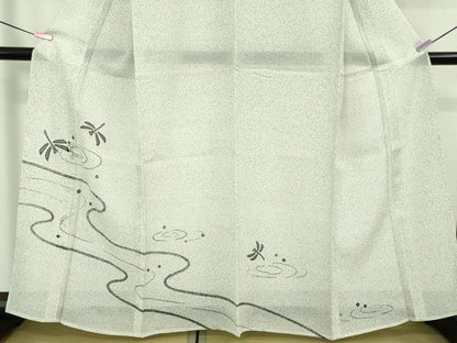平和屋着物＊極上　夏物　訪問着　流水に蜻蛉　さが美扱い　逸品　未使用　DZAB0578kh5