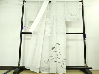 平和屋着物＊極上　夏物　訪問着　流水に蜻蛉　さが美扱い　逸品　未使用　DZAB0578kh5