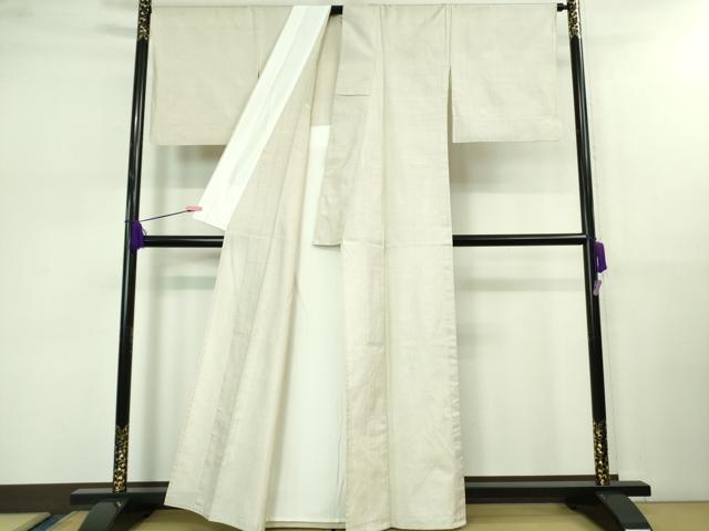 平和屋本店▽極上 本場大島紬 白大島 単衣 一元絣 逸品 DZAB0582kh5