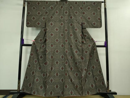 平和屋着物●希少 本場大島紬 龍郷絣 逸品 未使用 DZAB0586kh5