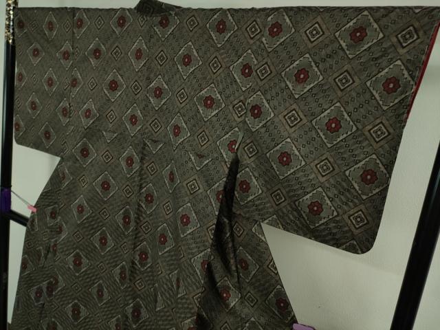平和屋着物●希少 本場大島紬 龍郷絣 逸品 未使用 DZAB0586kh5