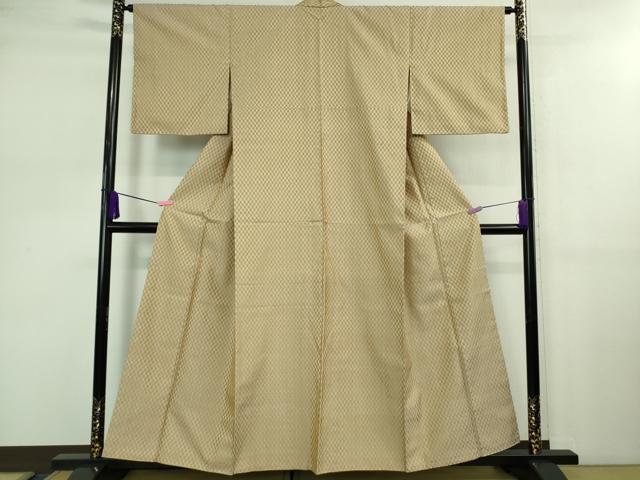 平和屋本店■極上　山下八百子　本場黄八丈　紬　市松綾織　逸品　DZAB0589kh5