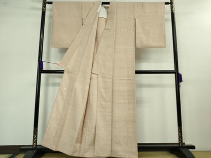 平和屋着物▽極上 染司よしおか 五代目 吉岡幸雄 紬 単衣 色無地 洗柿色 逸品 DZAB0597kh5