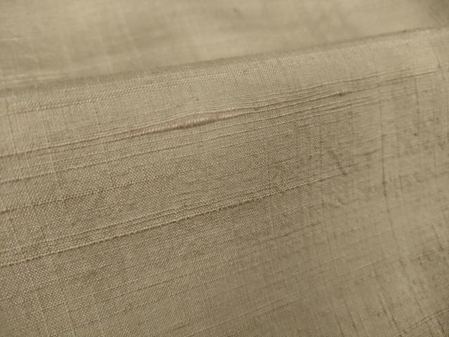 平和屋着物▽極上 染司よしおか 五代目 吉岡幸雄 紬 単衣 色無地 洗柿色 逸品 DZAB0597kh5