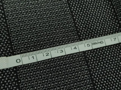 平和屋本店▽極上　本塩沢　単衣　160亀甲　間道　黒地　逸品　未使用　DZAB0600kh5