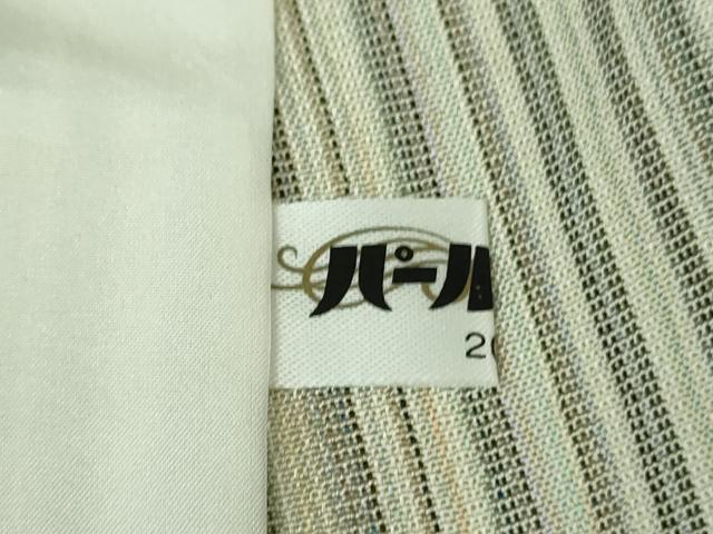 平和屋着物▽極上 本塩沢 やまだ織 単衣 縞 逸品 未使用 DZAB0601kh5