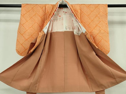 平和屋着物■極上　七五三　女の子　3歳　祝着　総絞り　半衿刺繍付き　逸品　DZAB0603kh5